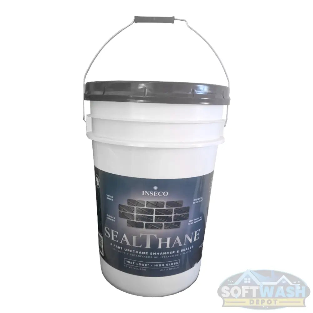 Sealthane 2-part urethane sealer 5-gallon kit, high-gloss wet look concrete and paver sealer for long-lasting surface protection - Soft Wash Depot.