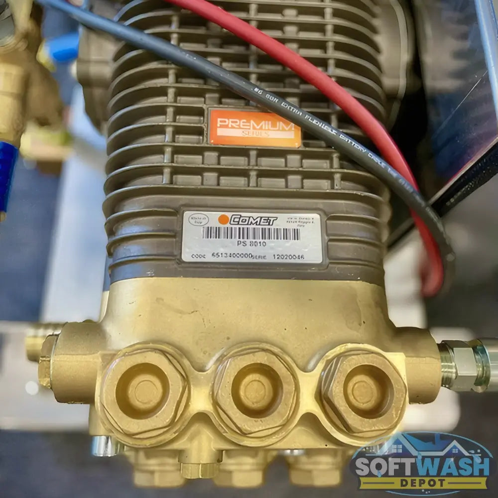 Soft Wash Depot 8 GPM 4000 PSI commercial pressure washer powered by Honda IGX800 engine, belt drive system with high-performance pump for professional cleaning - Soft Wash Depot.