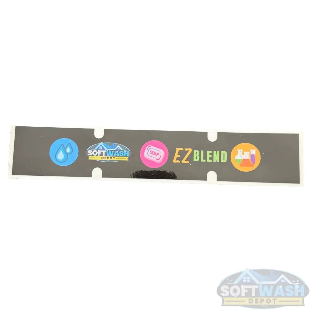 Soft Wash Depot Soft Wash Mixing Manifolds, Valves & Downstream Manifold Replacement Stickers - Replacement label set for marking mix ratios and valve settings on soft wash systems - Soft Wash Depot.