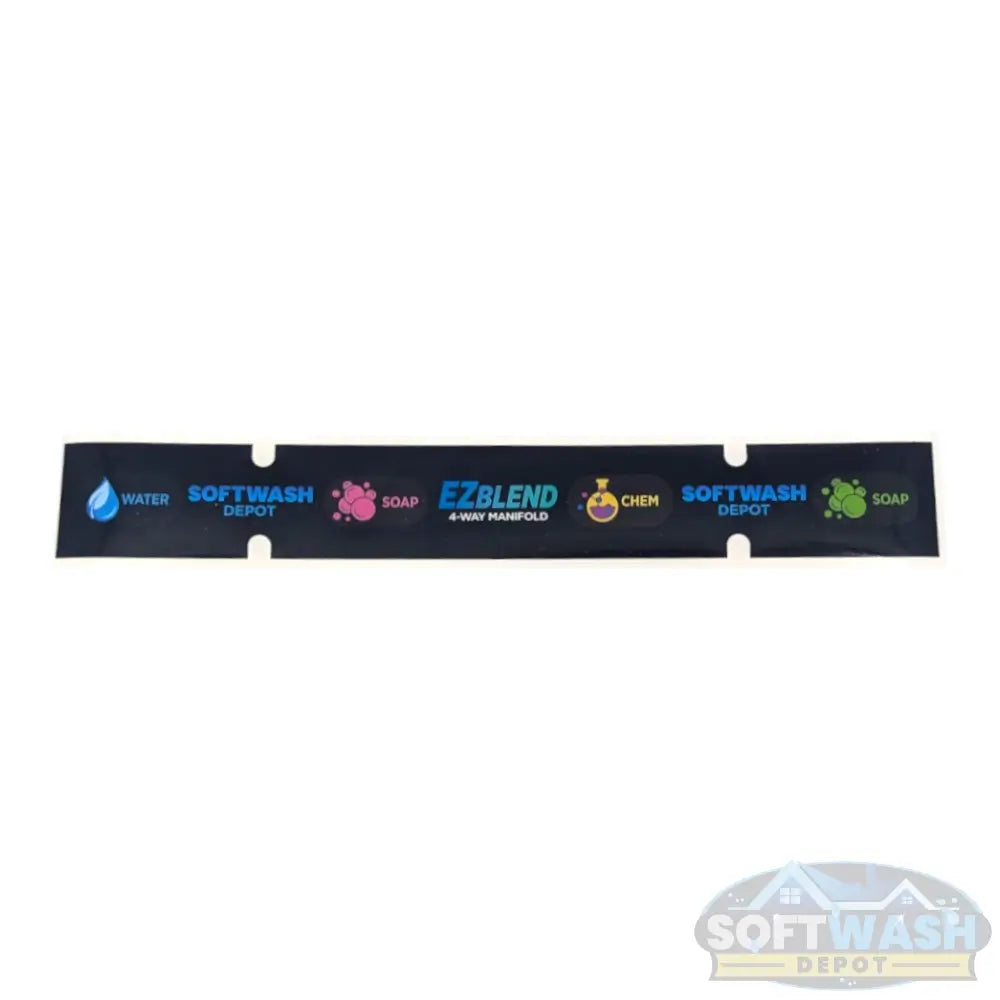 (Soft Wash Manifold 4 Port) Soft Wash Depot Soft Wash Mixing Manifolds, Valves & Downstream Manifold Replacement Stickers - Replacement label set for marking mix ratios and valve settings on soft wash systems. - Soft Wash Depot