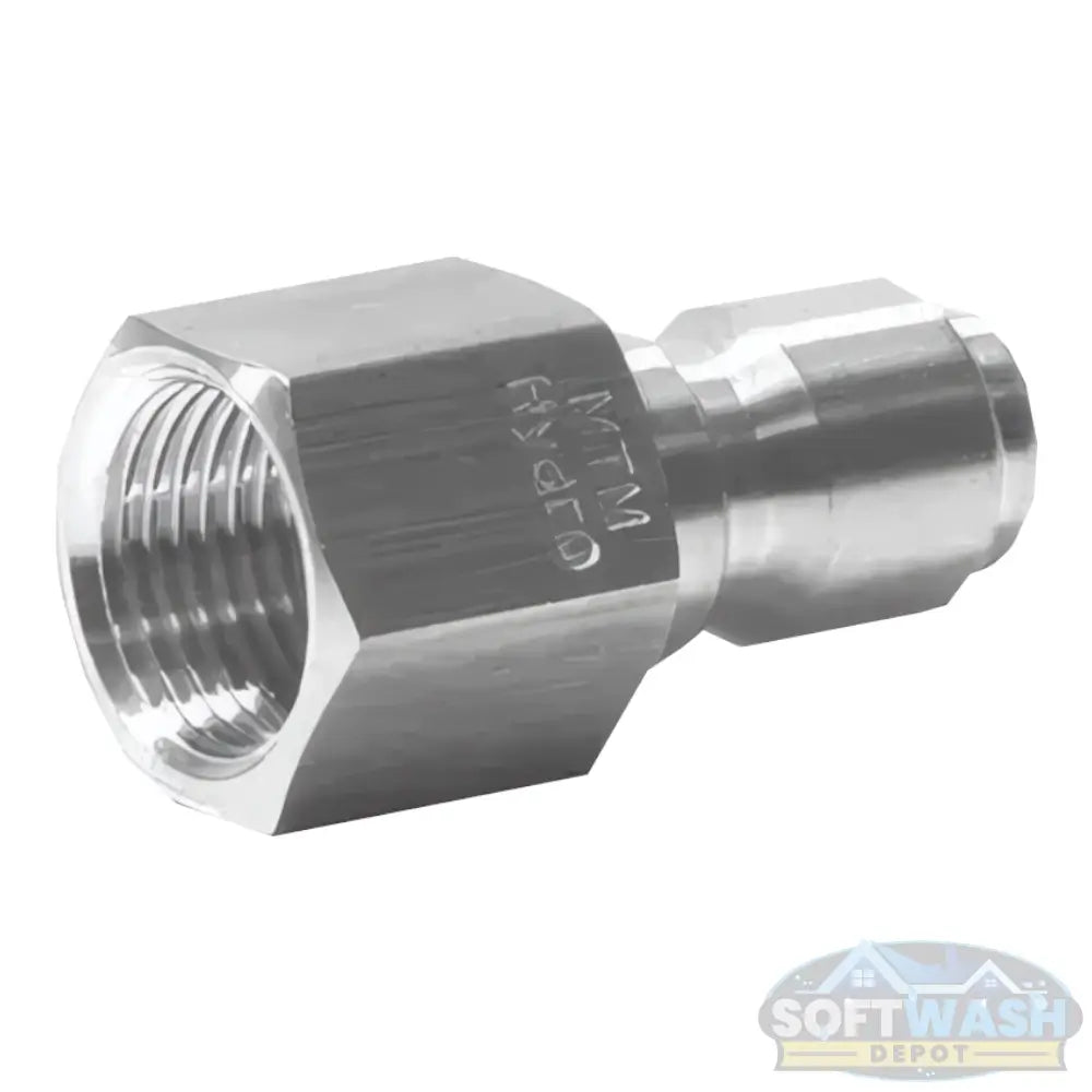 Stainless Steel 1/2" Quick Connect Plug x 1/2" FPT