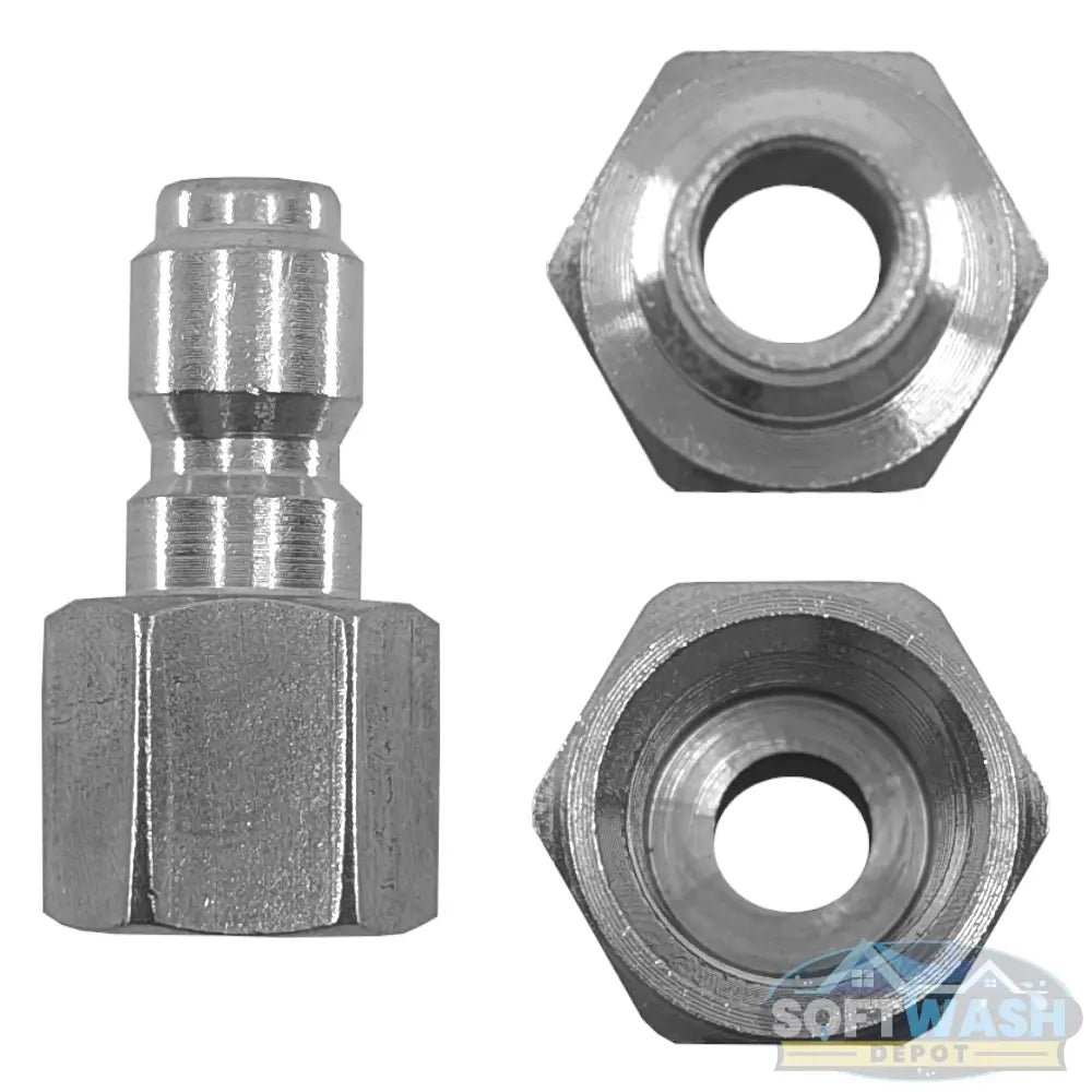 Stainless Steel 1/4" Quick Connect Plug x 1/4" FPT