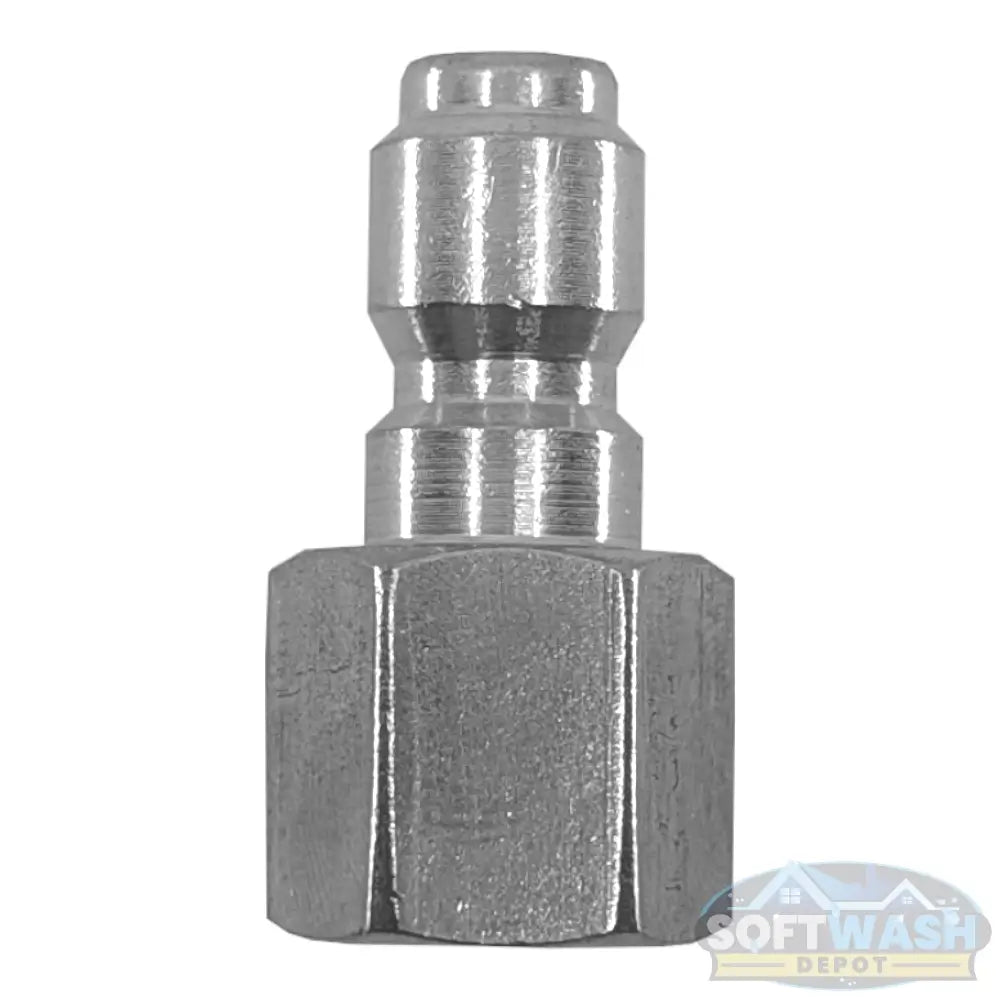Stainless Steel 1/4" Quick Connect Plug x 1/4" FPT
