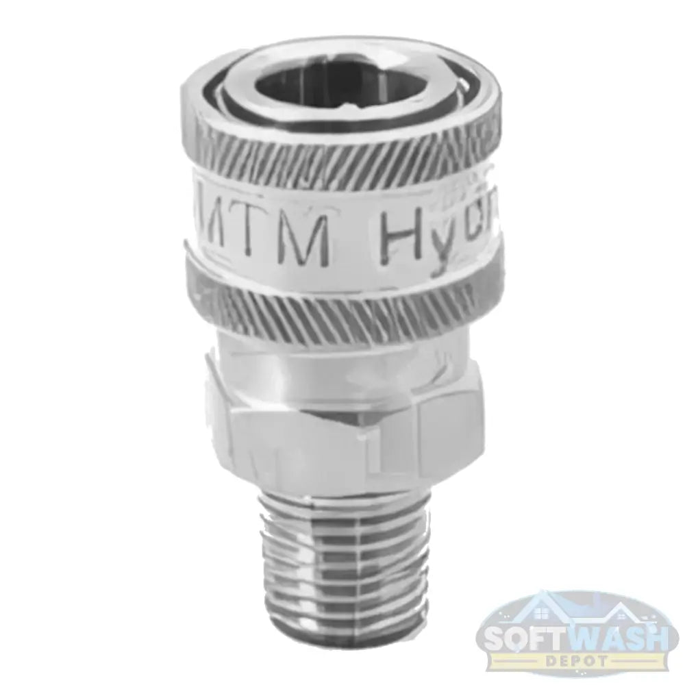 Stainless Steel 1/4" Quick Connect Socket x 1/4" MPT