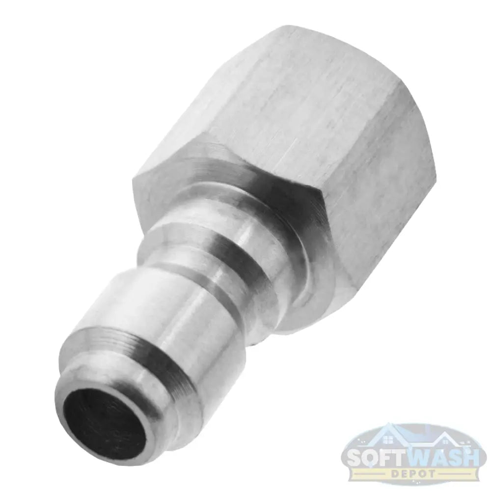 Stainless Steel 3/8" Quick Connect Plug x 3/8" FPT