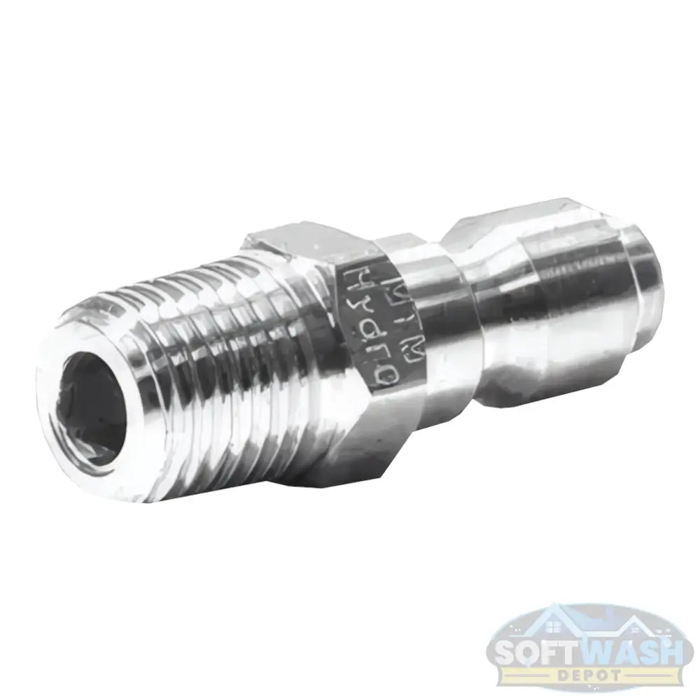 Stainless Steel 3/8" Quick Connect Plug x 3/8" MPT