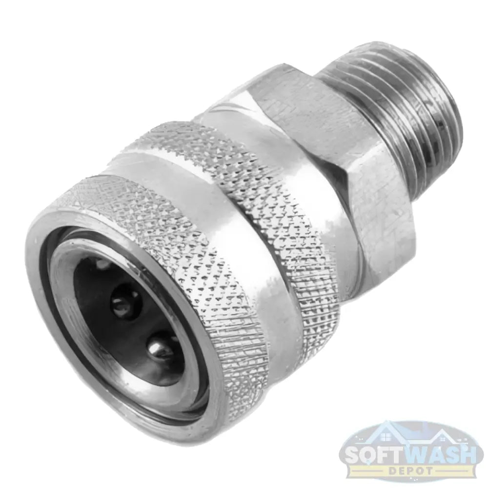 Stainless Steel 3/8" Quick Connect Socket x 3/8" MPT