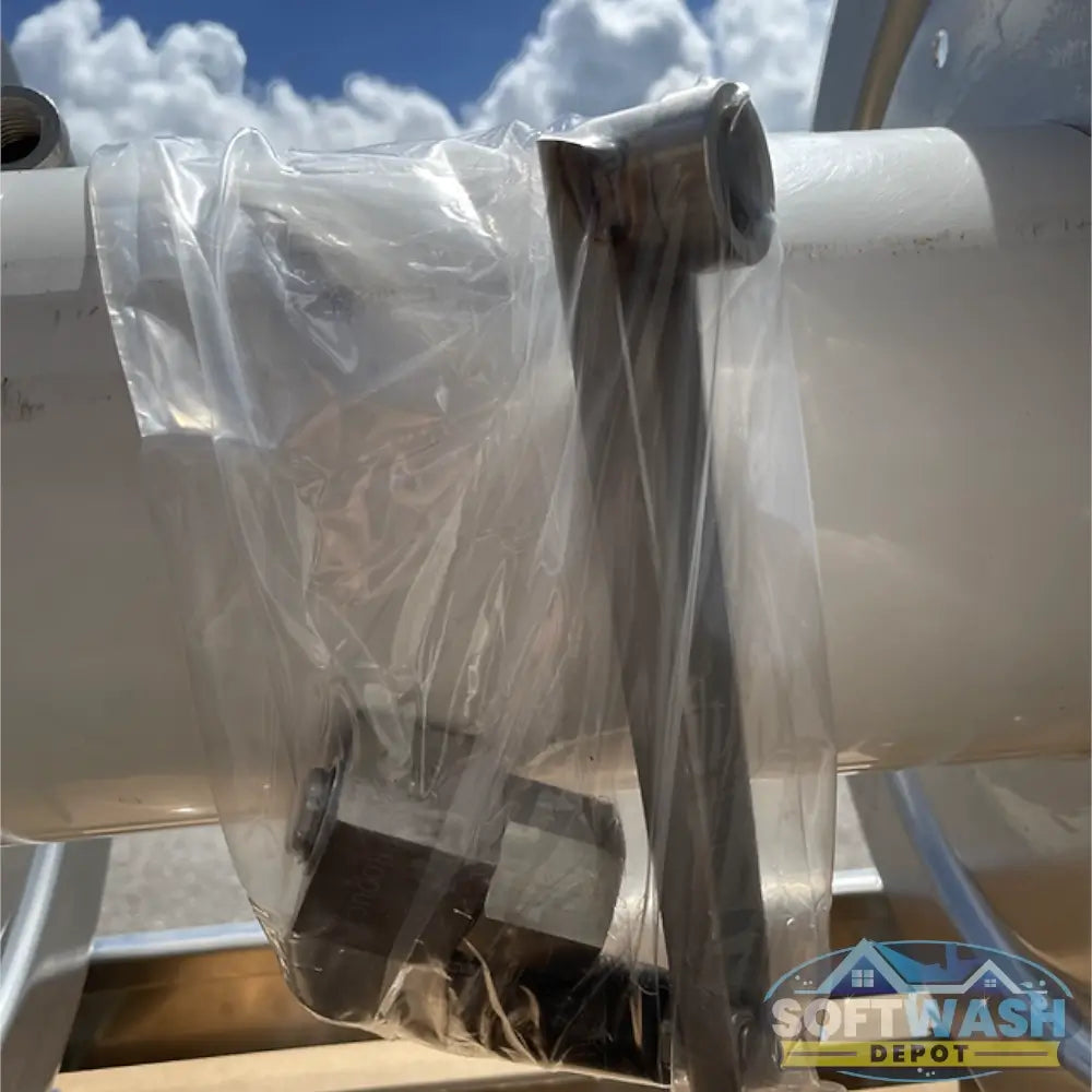 Titan 12" and 18" full frame aluminum and stainless steel manual hose reel with 1/2" manifold, durable corrosion-resistant reel for soft wash and pressure washing hoses - Soft Wash Depot.