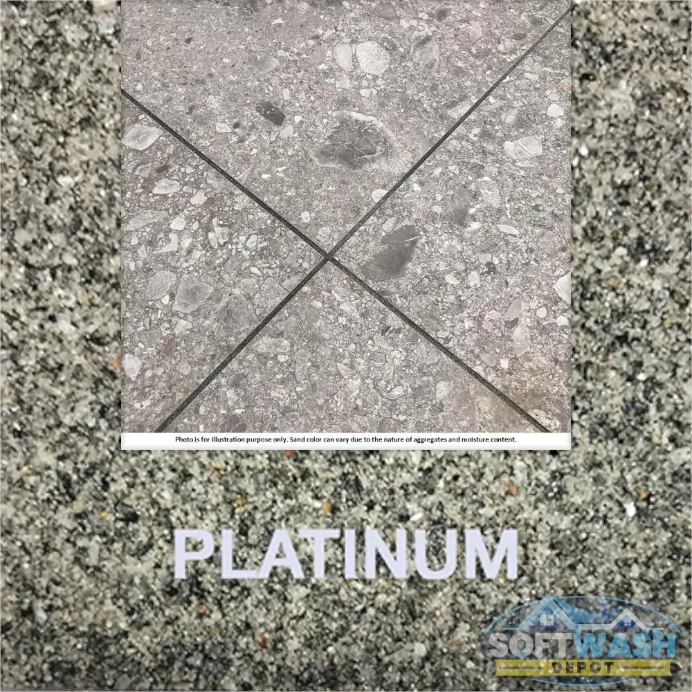 Trident Joint Sand for Segmental Pavement - 50 lb bag of washed, screened, and dried paver joint sand meeting ASTM C-144 standard, ideal for use with Surebond stabilizing sealers - available in Tan, Gray, Fieldstone, Platinum, Black, and Pearl - Soft Wash Depot product photo.