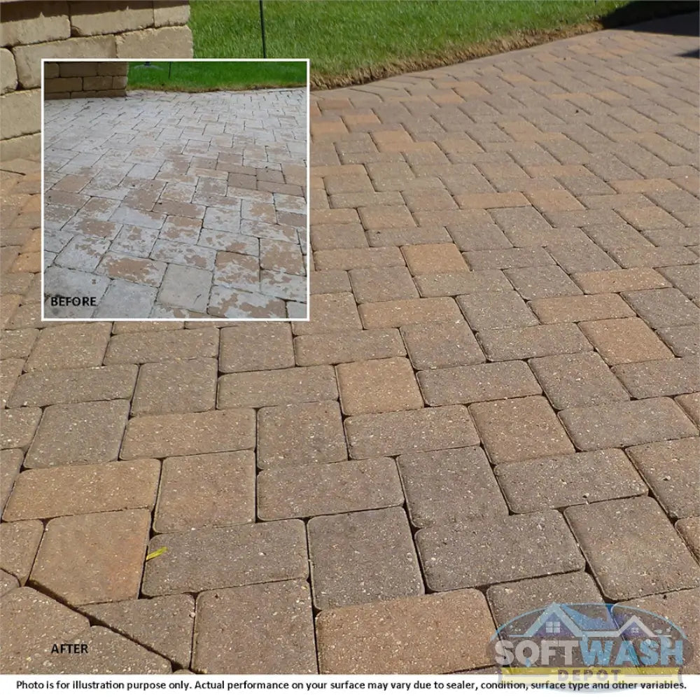 Trident Tidal Wave Sealer Stripper - professional-grade broad spectrum sealer and coating remover for pavers and concrete surfaces - 5-gallon bucket - Soft Wash Depot.