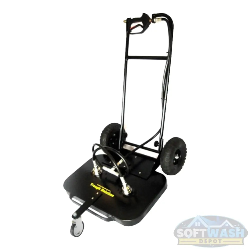Trough Solution #24 Surface Cleaner - Professional gutter and trough cleaning surface cleaner with wheels and dual-nozzle system for efficient debris removal - Soft Wash Depot.