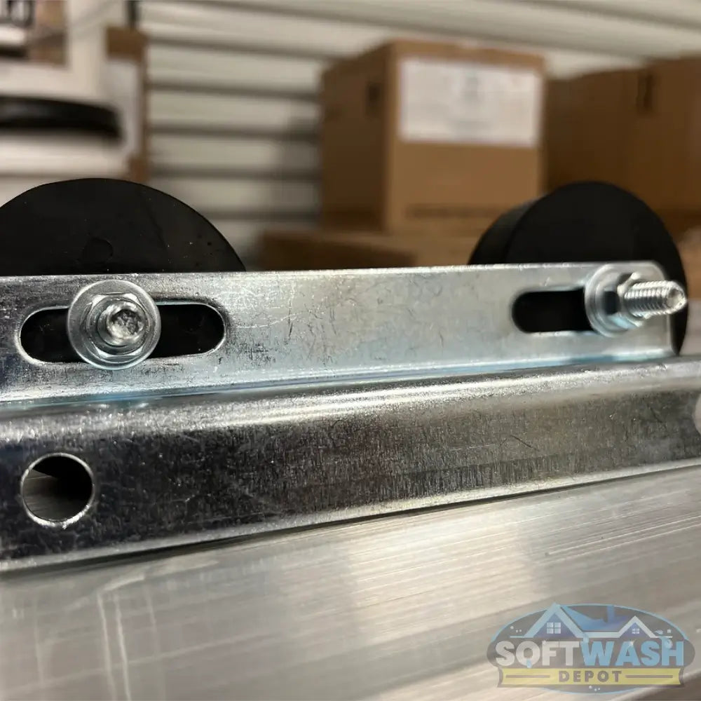 Universal pump support bracket with adjustable slots and rubber pads - Soft Wash Depot.