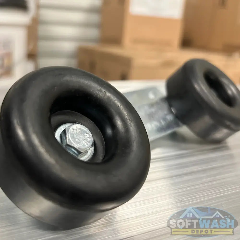 Universal pump support bracket with adjustable slots and rubber pads - Soft Wash Depot.