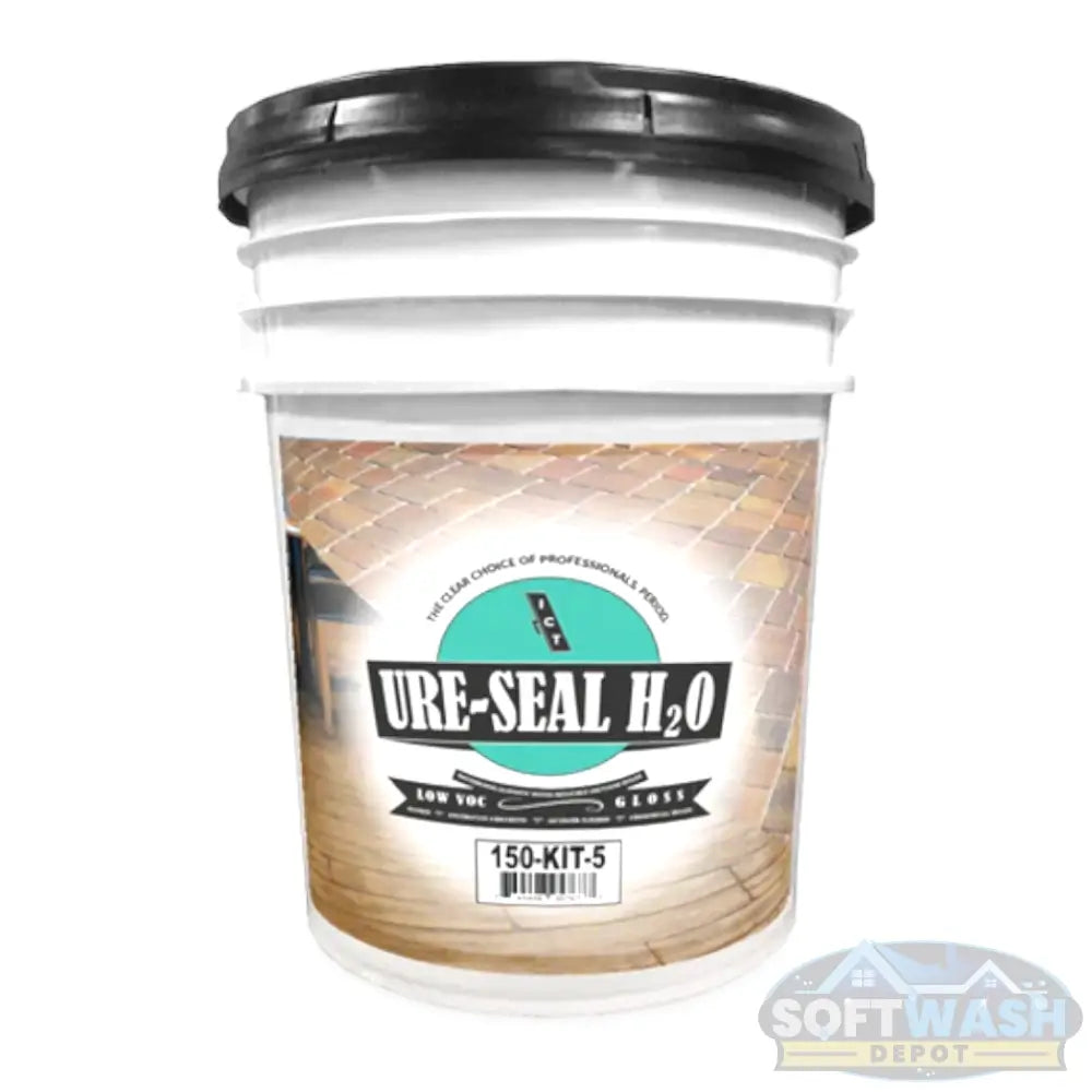 Ure-Seal H₂O - Clear Urethane Concrete Sealer (Gloss). Professional-grade water-based urethane sealer for pavers and concrete surfaces. Provides a high-gloss finish and long-lasting protection. No shipping available - Soft Wash Depot.