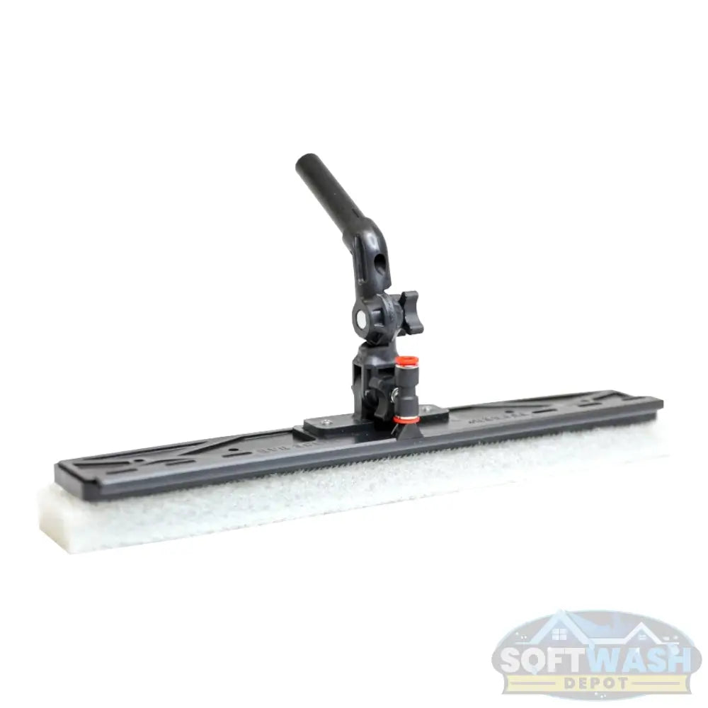 Tucker Alpha Scrubber water fed window cleaning brush with polyester pad and rinse bar. - Soft Wash Depot