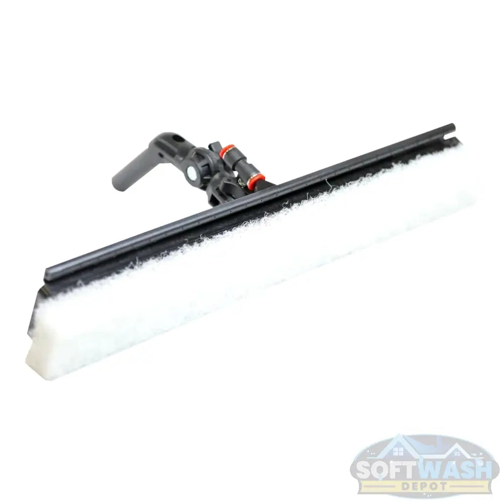 Tucker Alpha Scrubber water fed window cleaning brush with polyester pad and rinse bar. - Soft Wash Depot