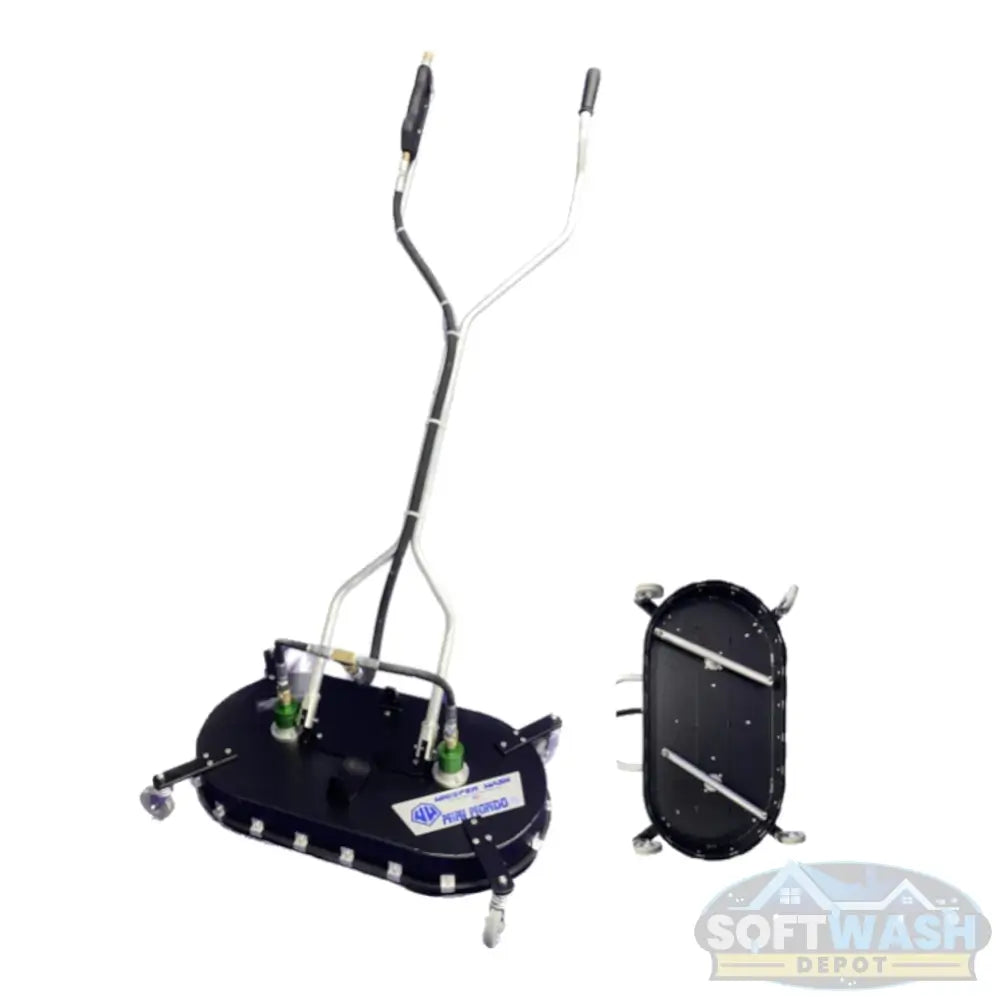 Whisper Wash Mini Mondo Force 31-inch Surface Cleaner - commercial-grade flat surface pressure washer with dual handles and swivel casters - Soft Wash Depot.