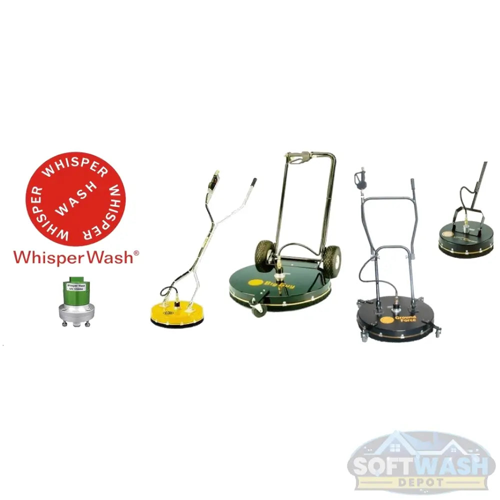 Whisper Wash Ultra Clean 16-inch surface cleaner with dual-handle bar and wheels, professional pressure washing attachment for driveways, sidewalks, and flat surfaces. - Soft Wash Depot