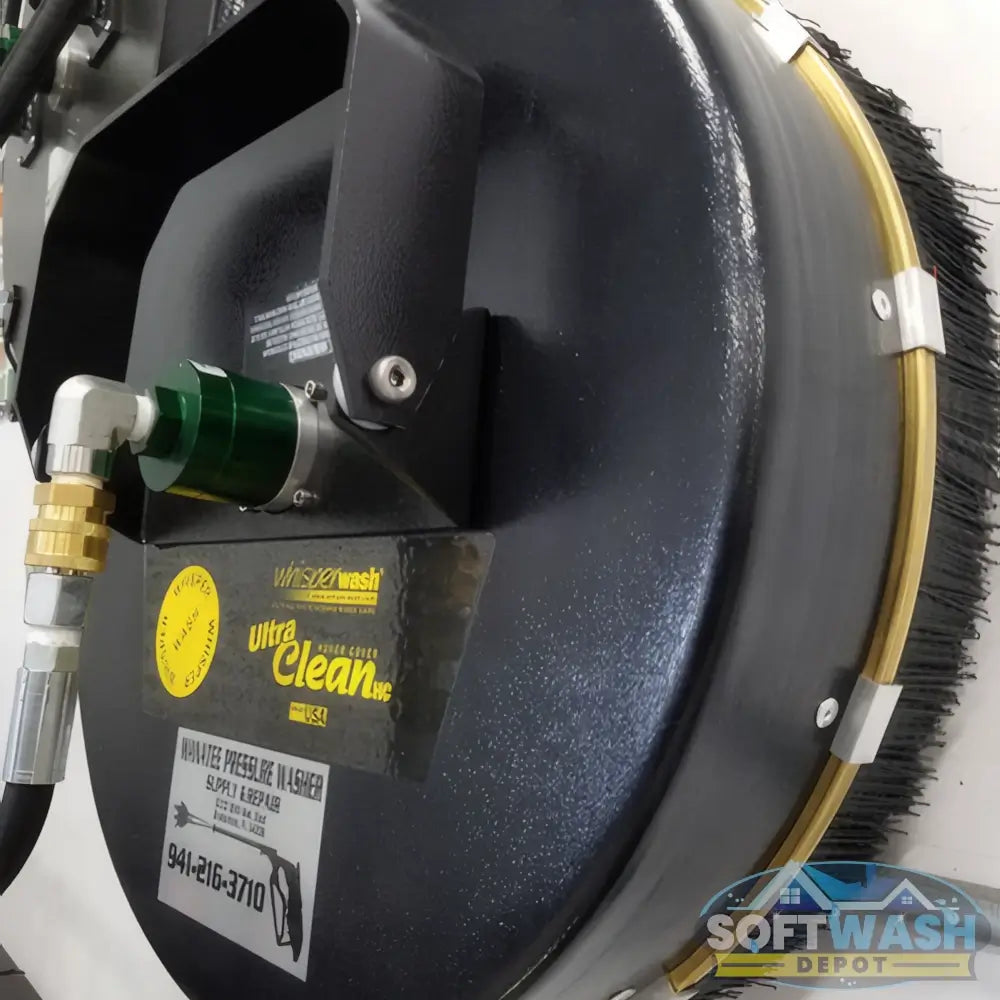 Whisper Wash Ultra Clean 16-inch surface cleaner with dual-handle bar and wheels, professional pressure washing attachment for driveways, sidewalks, and flat surfaces. - Soft Wash Depot