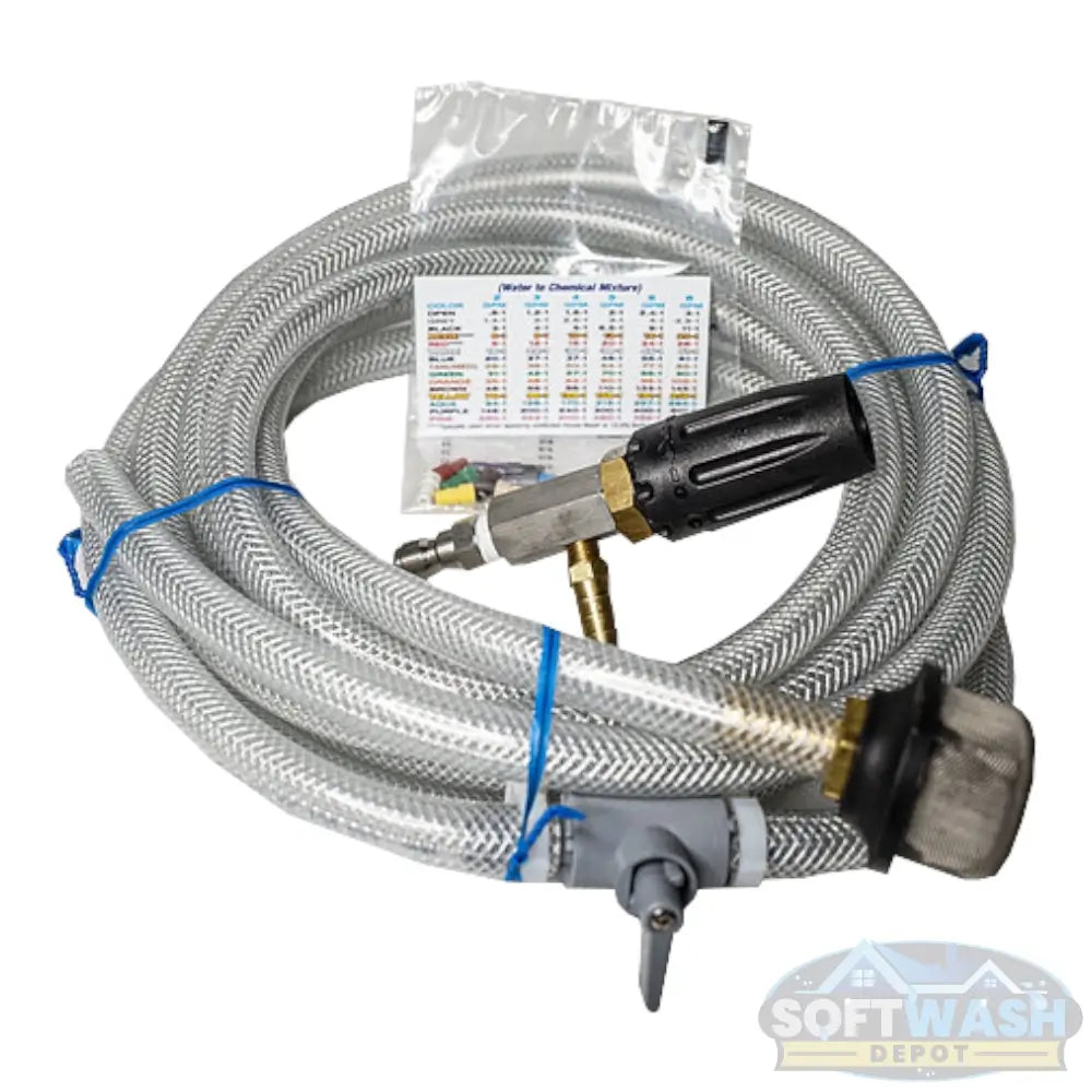 X-Jet M5 end-of-line injection system with twist nozzle for pressure washers in retail box. - Soft Wash Depot