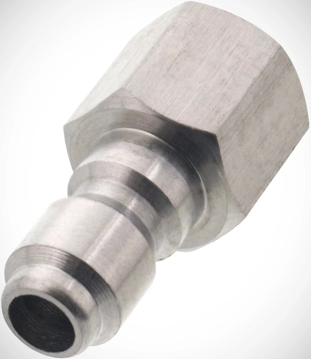Stainless Steel 1/4" Quick Connect Plug x 1/4" FPT