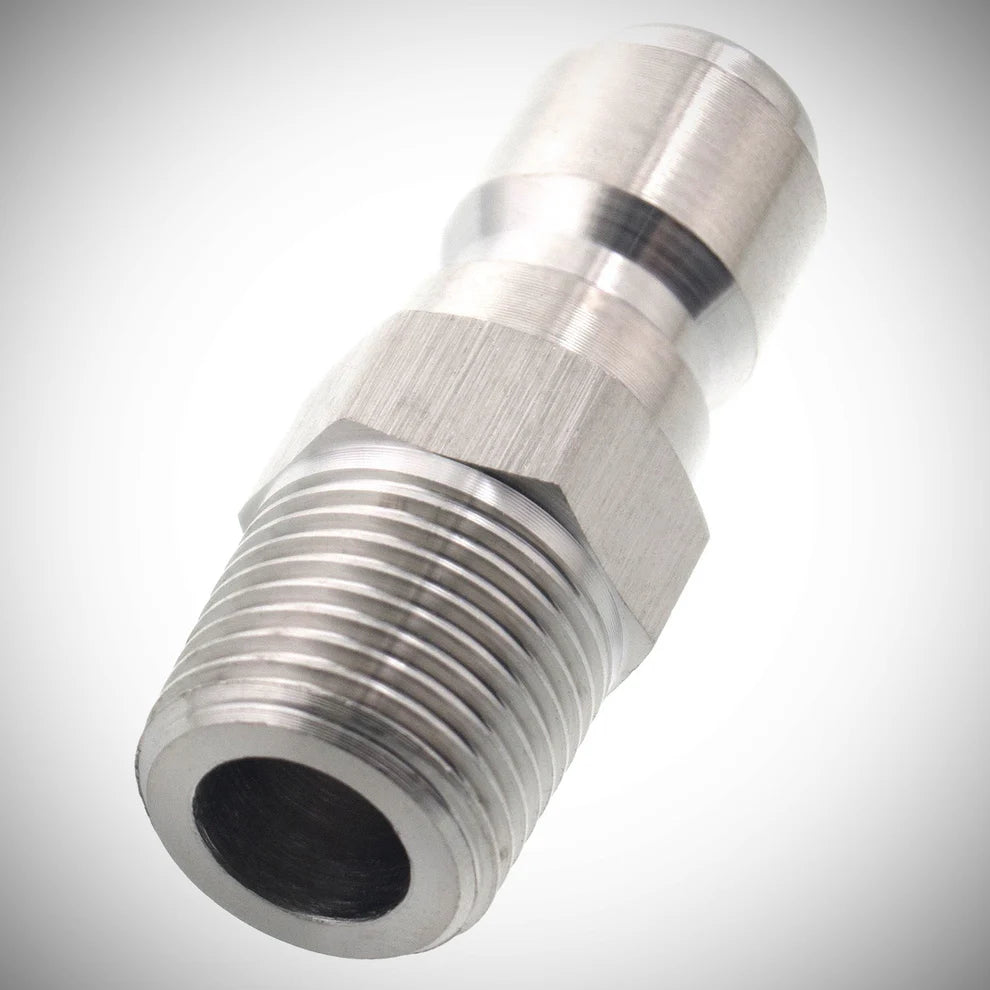 Stainless Steel 3/8" Quick Connect Plug x 3/8" MPT