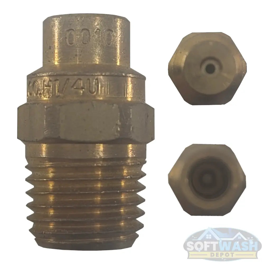 1/4" Meg Brass Softwash/Downstream Tips - precision-engineered brass spray nozzles for soft wash and downstream applications, corrosion-resistant and designed for professional cleaning performance. - Soft Wash Depot