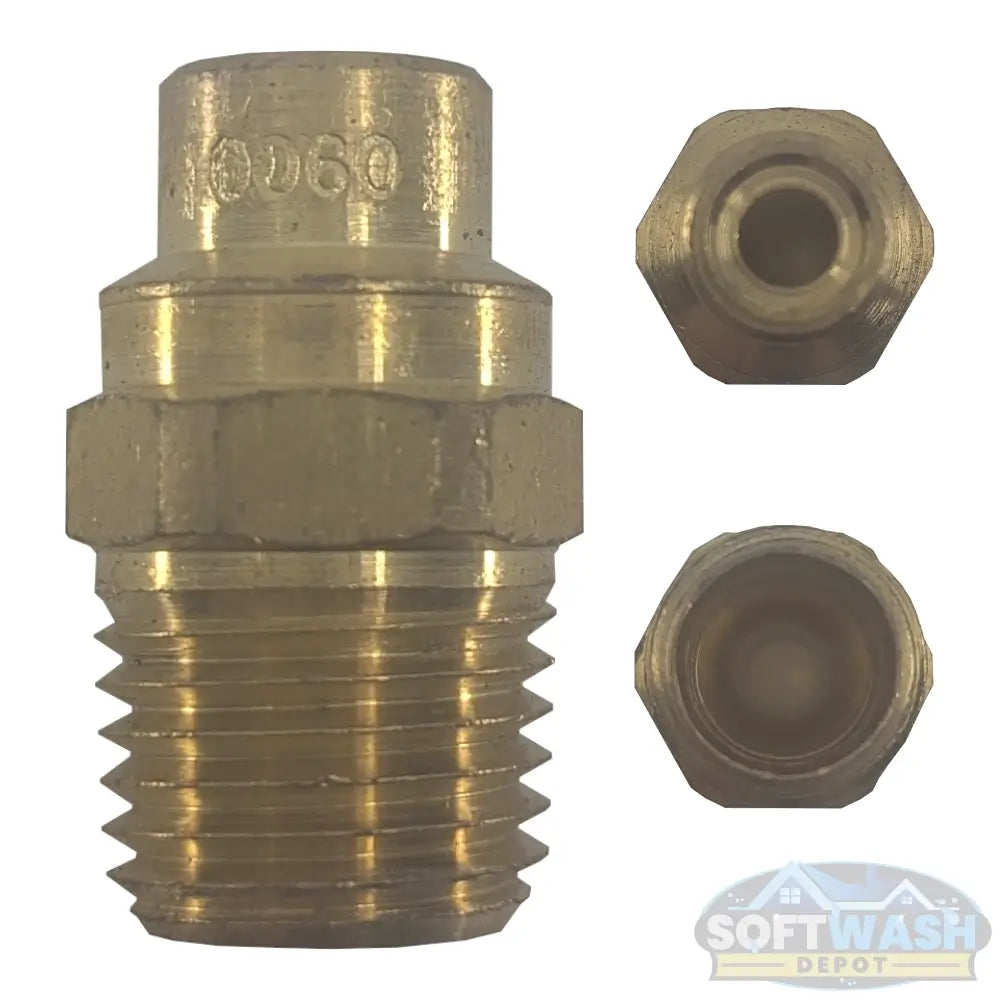 1/4" Meg Brass Softwash/Downstream Tips - precision-engineered brass spray nozzles for soft wash and downstream applications, corrosion-resistant and designed for professional cleaning performance. - Soft Wash Depot