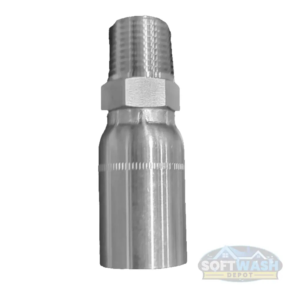 1/2" NPT x 1/2" Softwash Hose Crimp – Solid Stainless Steel