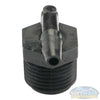 1/2" NPT x 1/4" Hose ID Black HDPE Elbow