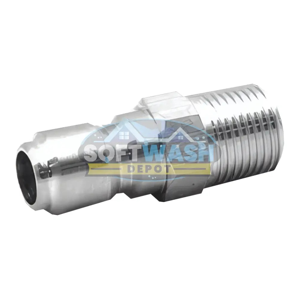 1/2" Plated Steel QC Plug x 1/2" MPT