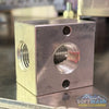 1/2 inch 3-way aluminum unloader bypass block with three NPT ports, precision machined in the USA for soft wash and pressure washing systems. - Soft Wash Depot