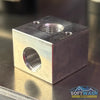 1/2 inch 3-way aluminum unloader bypass block with three NPT ports, precision machined in the USA for soft wash and pressure washing systems. - Soft Wash Depot