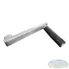1/2" SWD stainless steel hose reel handle with black hand grip.