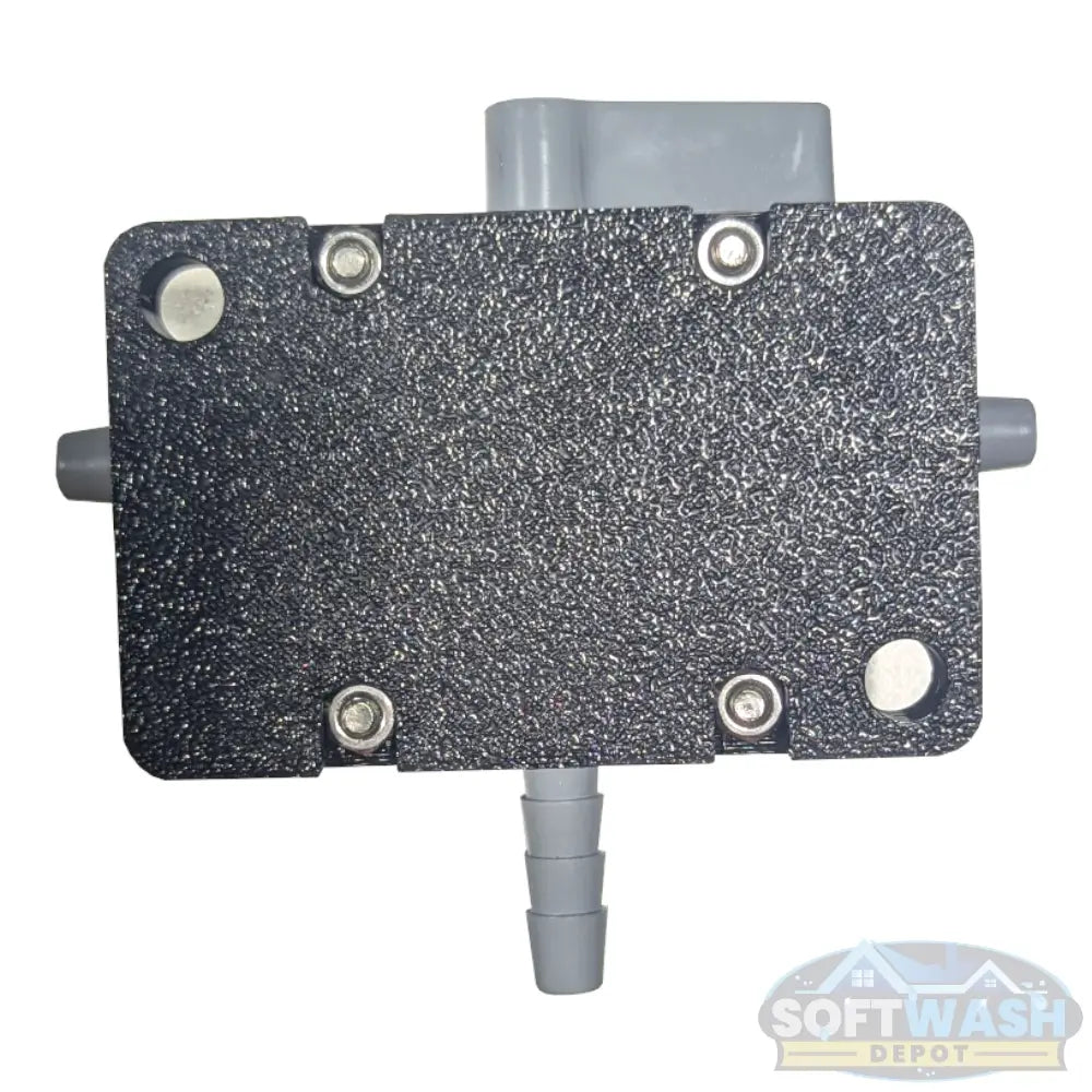 1/4" Hose Barb Series 326 3-Way PVC Ball Valve with FKM seals and mounting bracket for soft wash, agricultural, and chemical transfer systems. - Soft Wash Depot