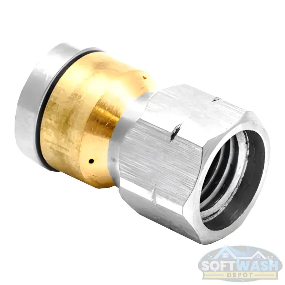 1/4 inch rotating 4.5 stainless steel sewer nozzle with rotating brass collar for pressure washer drain and sewer line cleaning. - Soft Wash Depot