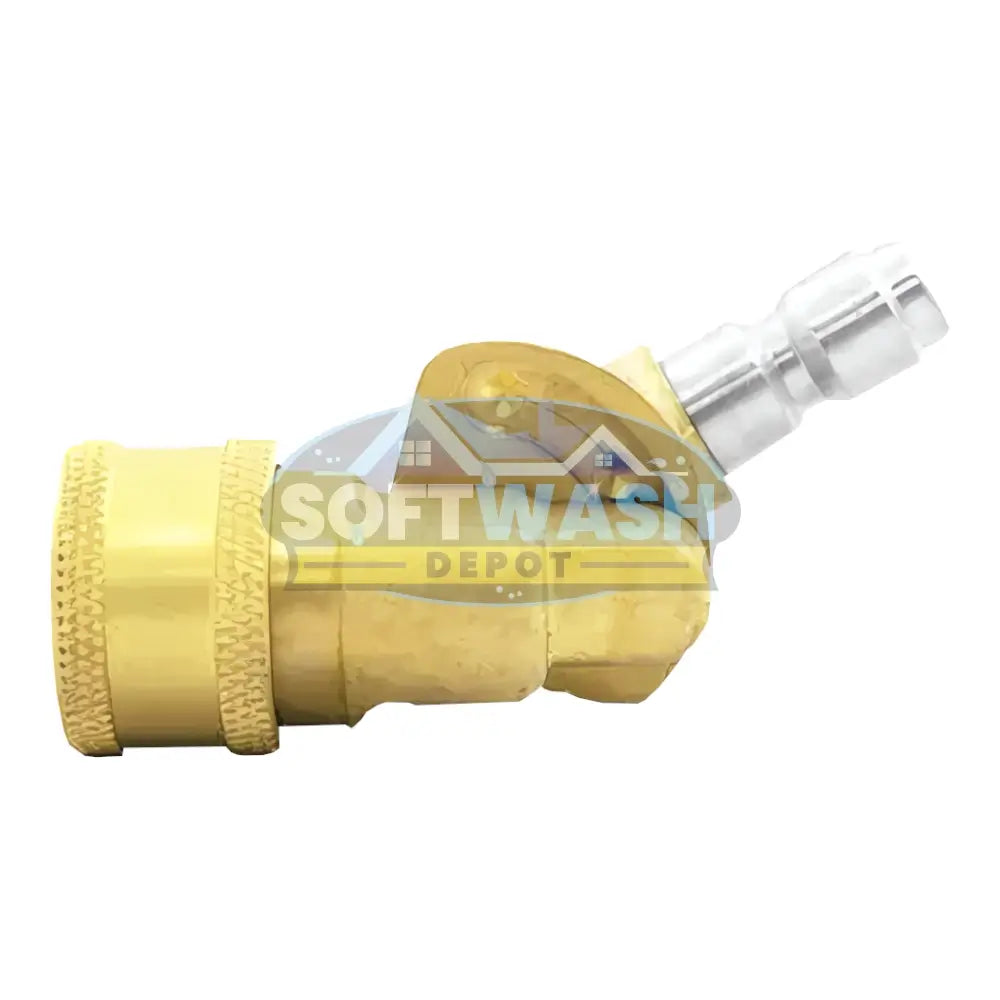 Brass Pivoting Nozzle Holder 1/4" - Versatile Solution for Pressure Washing, Soft Washing & Paver Sealing