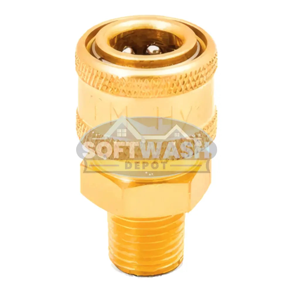 1/4" Brass QC Socket x 1/4" MPT