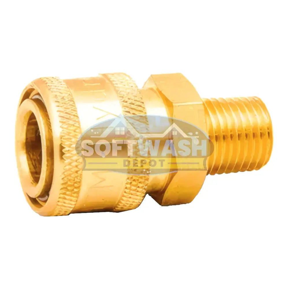 1/4" Brass QC Socket x 1/4" MPT