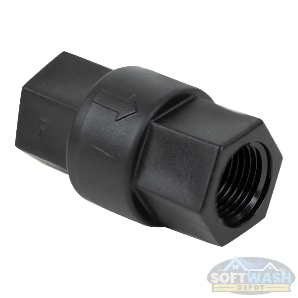 1/4" FNPT x 1/4" FNPT Series 694 Polypropylene Check Valve w/ FKM Seals | 1/3 PSI Cracking Pressure & Hastelloy Spring