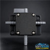 1/4" Hose Barb Series 326 3-Way PVC Ball Valve with FKM seals and mounting bracket for soft wash, agricultural, and chemical transfer systems. - Soft Wash Depot