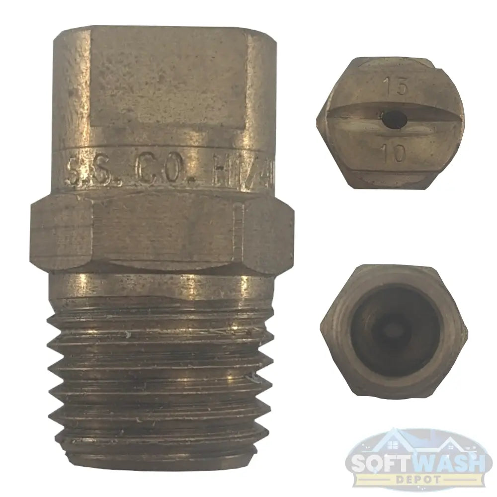 1/4" Meg Brass Softwash/Downstream Tips - precision-engineered brass spray nozzles for soft wash and downstream applications, corrosion-resistant and designed for professional cleaning performance. - Soft Wash Depot