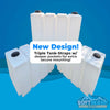 200-gallon vertical slim tank with a tall, space-saving design and dual lids, built with heavy-duty double-thick walls for chemical storage in truck or trailer soft wash systems. - Soft Wash Depot