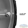 24 inch Whirl-A-Way stainless steel surface cleaner with triple rotating spray jets, twin handles, and caster wheels for commercial pressure washing. - Soft Wash Depot