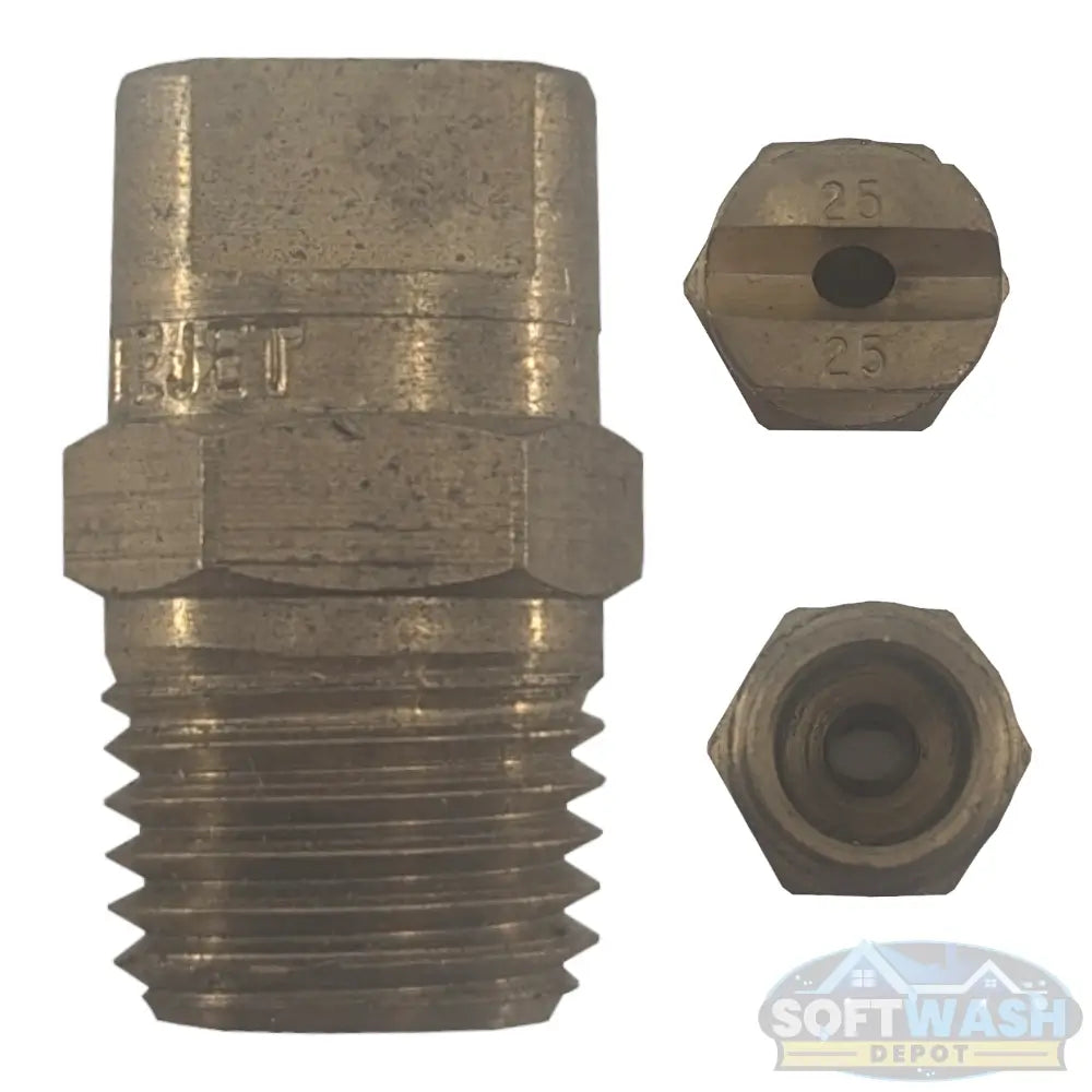1/4" Meg Brass Softwash/Downstream Tips - precision-engineered brass spray nozzles for soft wash and downstream applications, corrosion-resistant and designed for professional cleaning performance. - Soft Wash Depot