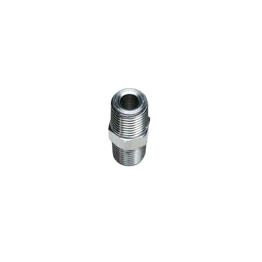 Stainless Steel ¼ MPT x ¼ MPT Adapter Hex Nipple