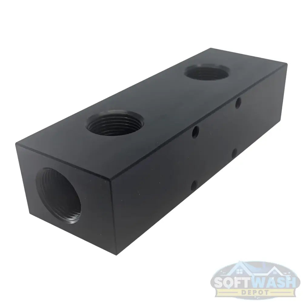 (2 Port) - Black & Clear Soft Washing Mixing Manifold | Made in USA