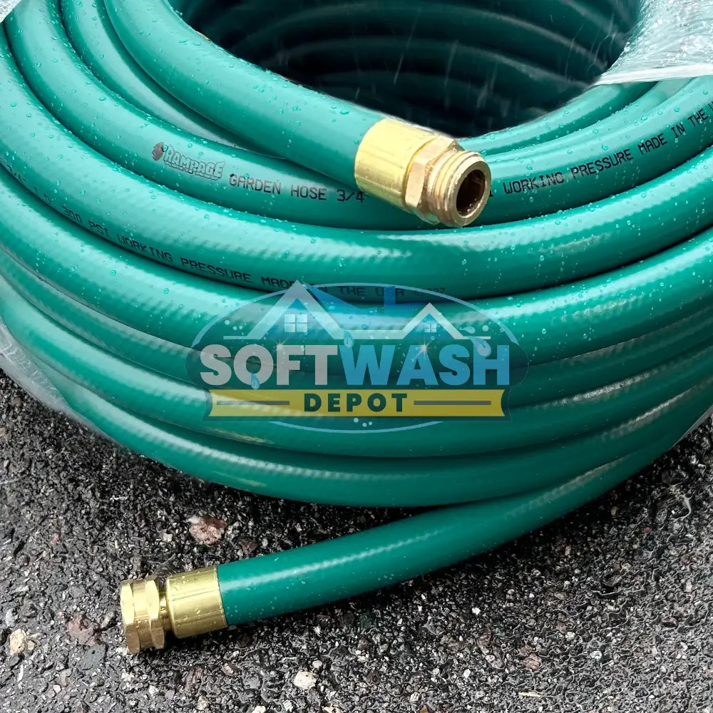 Rampage 3/4" Green Garden Hose w/ Brass Ends