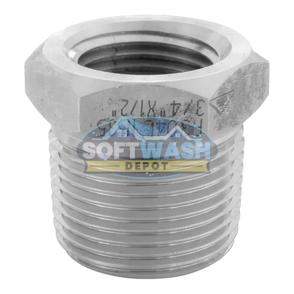 304SS Hex Bushing – 3/4" x 1/2", 3000 PSI
