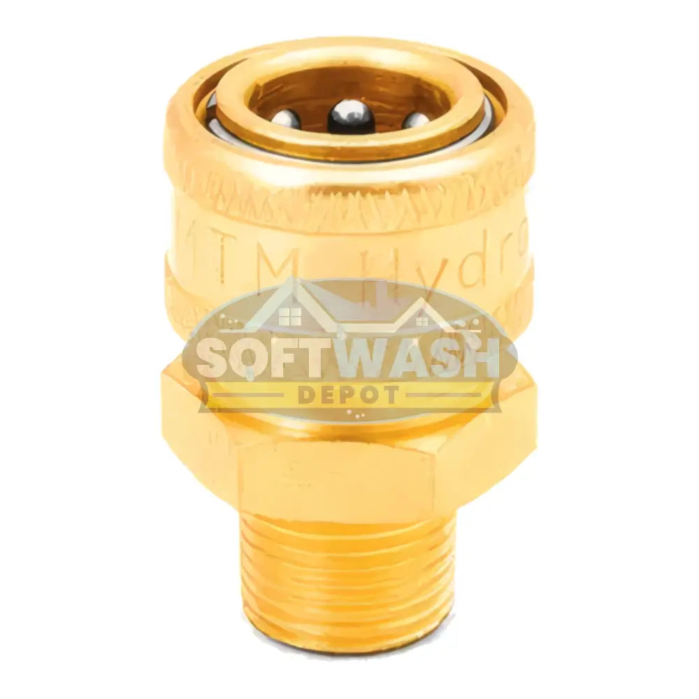 3/8" Brass QC Socket x 3/8" MPT